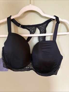 Paramour Black Lace Racerback T-Shirt Bra